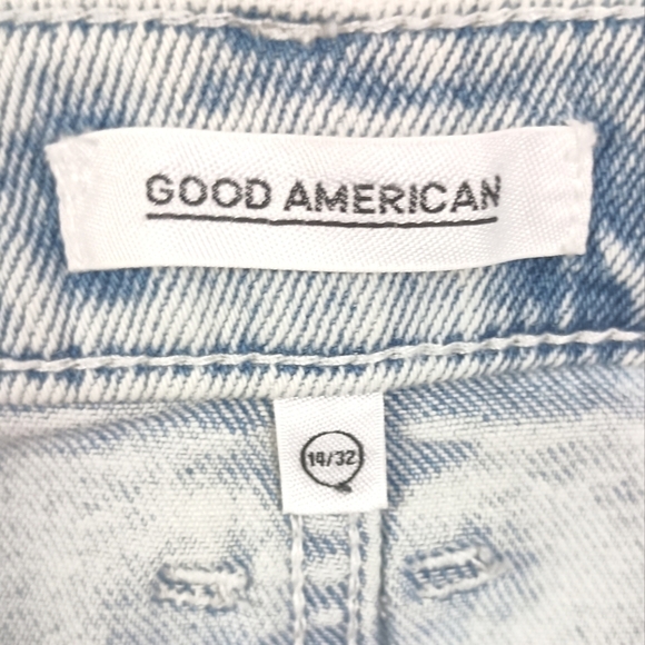 NWT Good American Light Wash Distressed Denim Skirt 💙 Size 14/32 - Picture 6 of 7